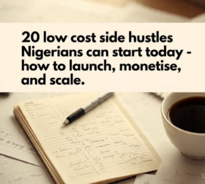 Financial Literacy Nigeria - 20 Low Cost Side Hustles Nigerians Can Start Today — How to Launch, Monetise, and Scale